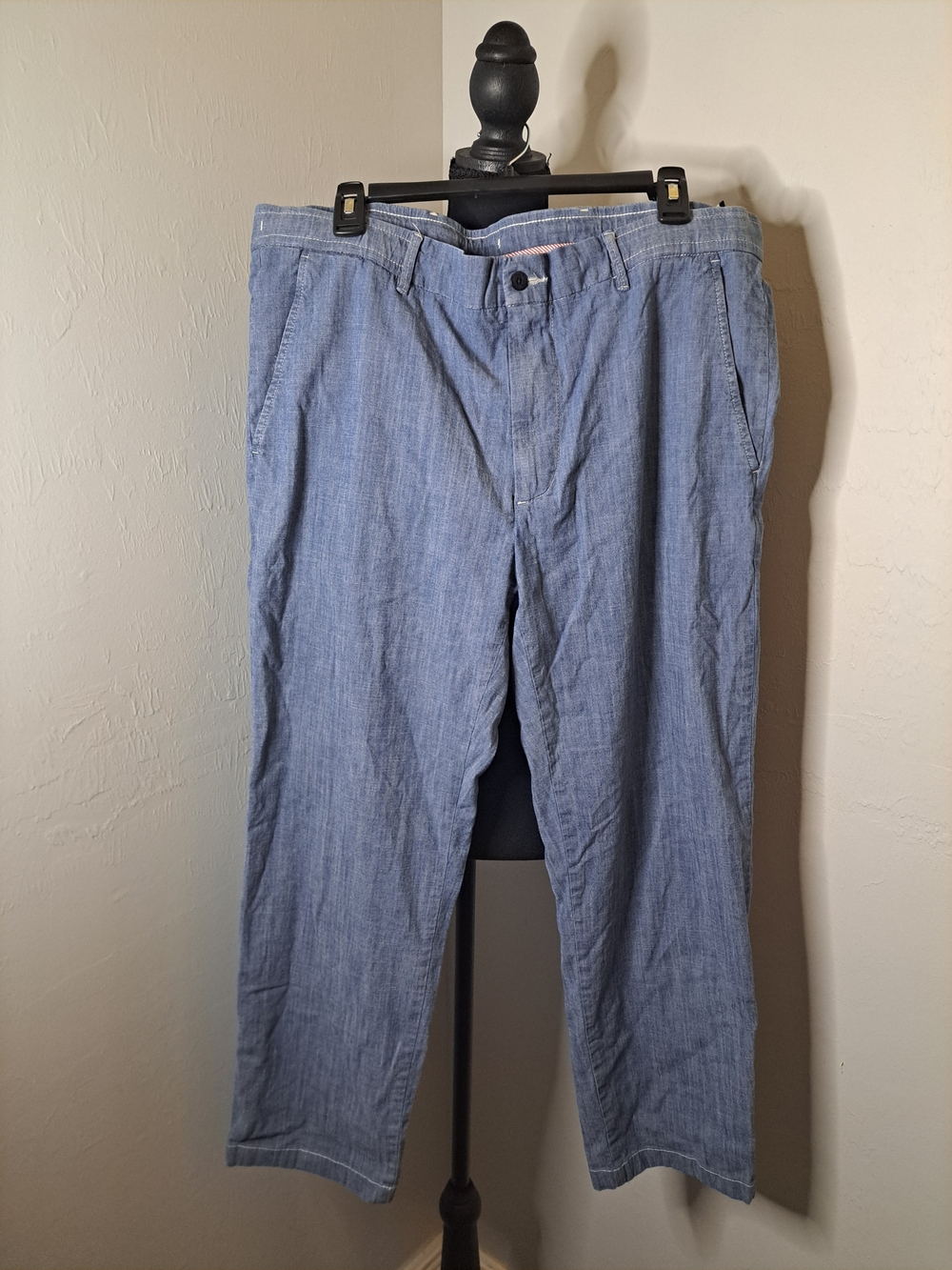 Daniel Cremieux Light Blue Chambray Drawstring Pants